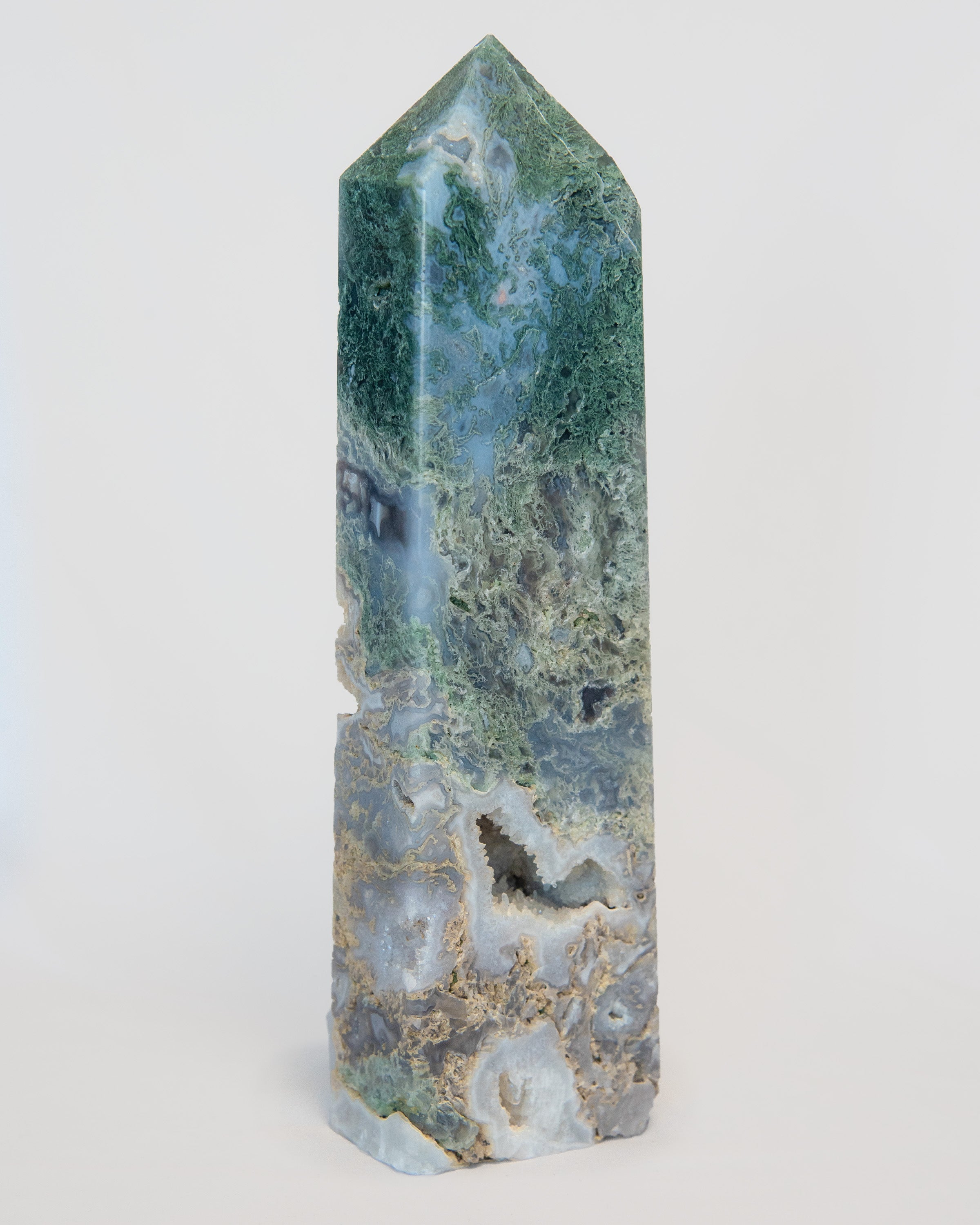 Statement Moss Agate Tower