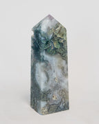 Large Moss Agate Tower