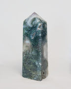 Large Moss Agate Tower