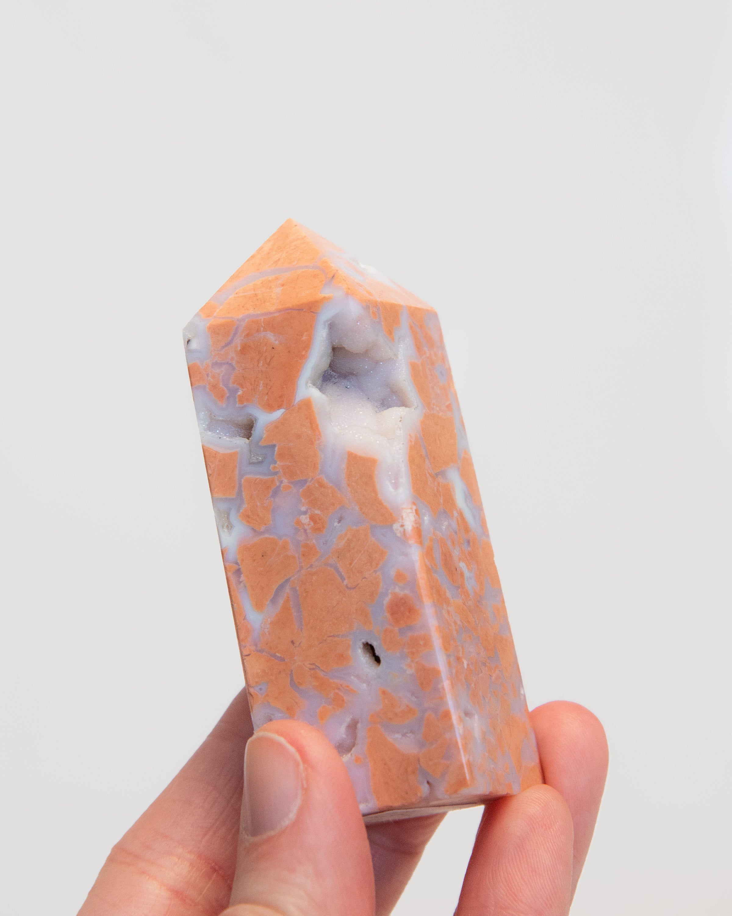 Cotton Candy Agate Tower