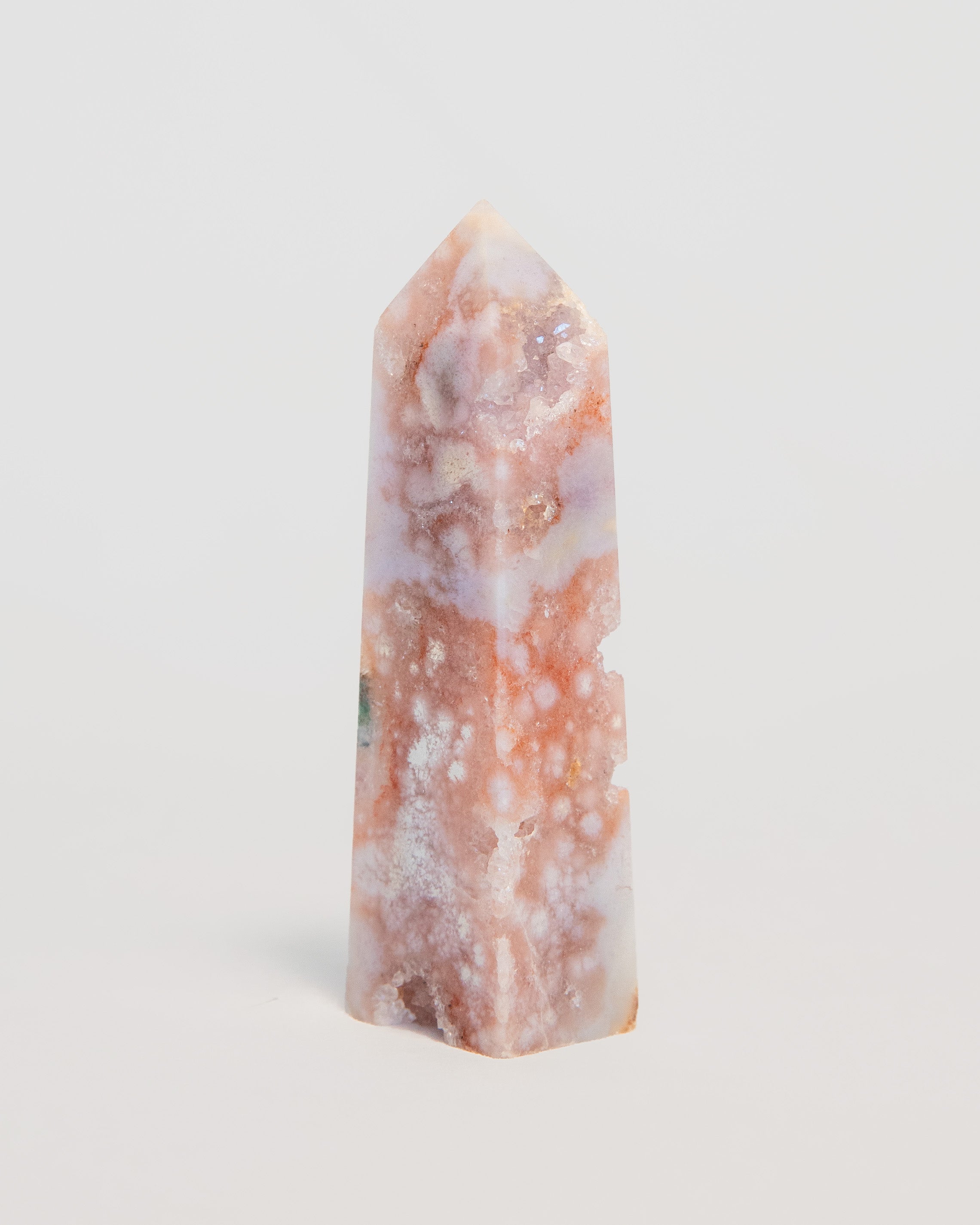Pink Flower Amethyst Tower