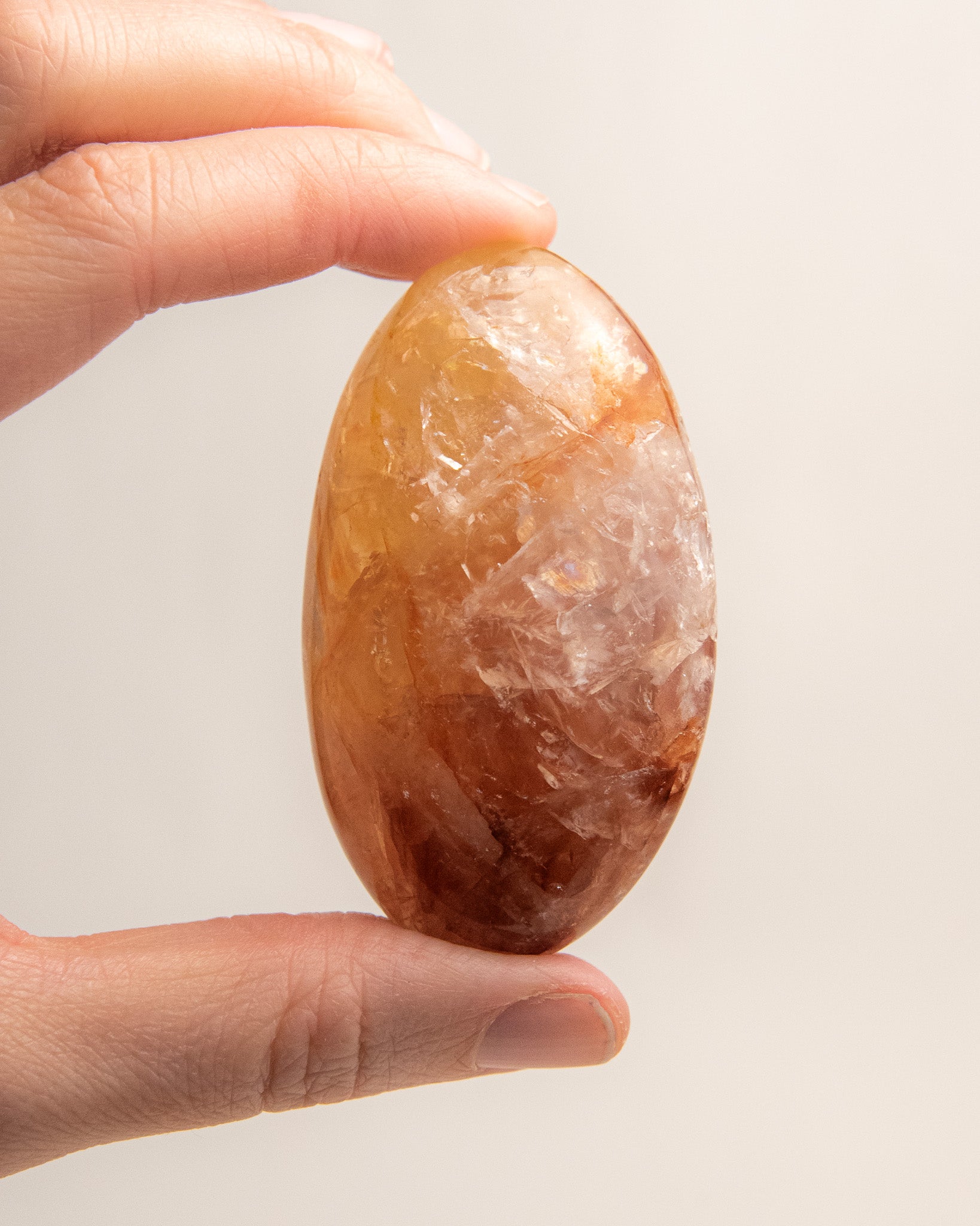 Fire Quartz Palmstone