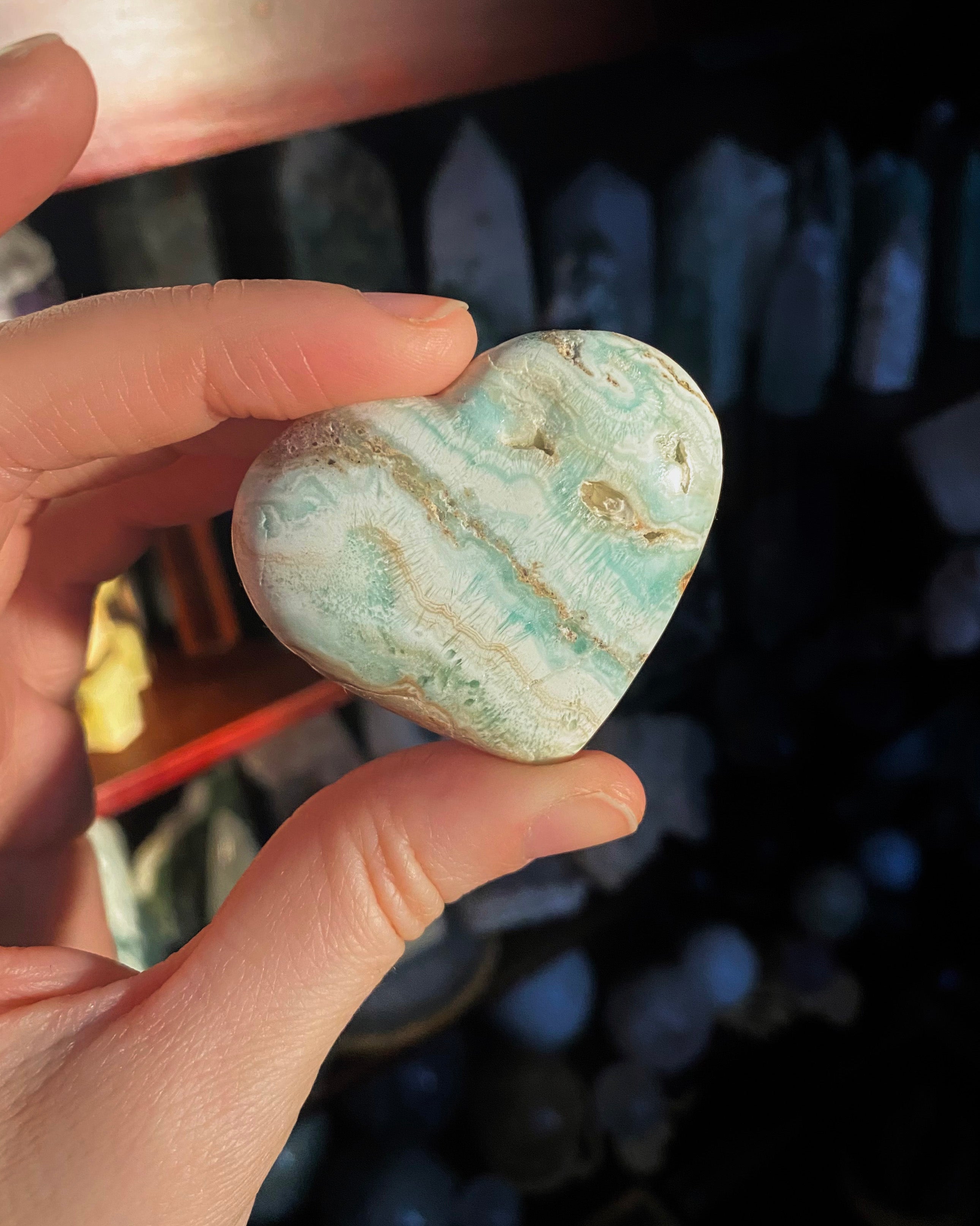 Caribbean Calcite Heart